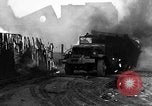 Image of Brockway B666 Treadway Bridge Transporter burning Heilbronn Germany, 1945, second 28 stock footage video 65675069291