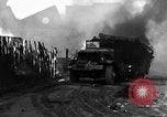 Image of Brockway B666 Treadway Bridge Transporter burning Heilbronn Germany, 1945, second 30 stock footage video 65675069291