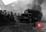 Image of Brockway B666 Treadway Bridge Transporter burning Heilbronn Germany, 1945, second 31 stock footage video 65675069291