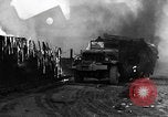 Image of Brockway B666 Treadway Bridge Transporter burning Heilbronn Germany, 1945, second 33 stock footage video 65675069291