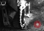 Image of Brockway B666 Treadway Bridge Transporter burning Heilbronn Germany, 1945, second 50 stock footage video 65675069291