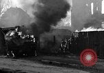 Image of Brockway B666 Treadway Bridge Transporter burning Heilbronn Germany, 1945, second 55 stock footage video 65675069291