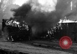 Image of Brockway B666 Treadway Bridge Transporter burning Heilbronn Germany, 1945, second 58 stock footage video 65675069291