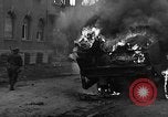 Image of Brockway B666 Treadway Bridge Transporter burning Heilbronn Germany, 1945, second 59 stock footage video 65675069291