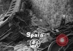 Image of train derailed Catalonia Spain, 1949, second 1 stock footage video 65675069311