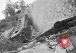 Image of train derailed Catalonia Spain, 1949, second 34 stock footage video 65675069311