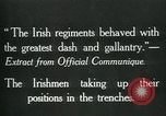 Image of Irish troops Europe, 1918, second 8 stock footage video 65675069362