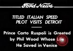 Image of Prince Carto Ruspoli Detroit Michigan USA, 1934, second 9 stock footage video 65675069405