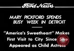 Standbild Mary Pickford Detroit Michigan USA, 1934, aus Sekunde 1 historischem Filmmaterial Videoclip 65675069408