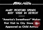 Standbild Mary Pickford Detroit Michigan USA, 1934, aus Sekunde 7 historischem Filmmaterial Videoclip 65675069408