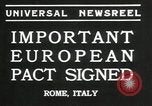Immagine di Patto europeo firmato Roma Italia, 1935, secondo 8 filmato di repertorio 65675069440