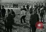 Image of British officer and soldier engage US troops in bayonet drill France, 1917, second 19 stock footage video 65675069496