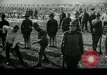 Image of British officer and soldier engage US troops in bayonet drill France, 1917, second 32 stock footage video 65675069496