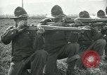 Image of British officer and soldier engage US troops in bayonet drill France, 1917, second 35 stock footage video 65675069496