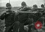 Image of British officer and soldier engage US troops in bayonet drill France, 1917, second 37 stock footage video 65675069496