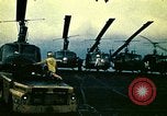 Image of VNAF helicopters on USS Midway during evacuation from Saigon South China Sea, 1975, second 20 stock footage video 65675069509