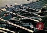 Image of VNAF helicopters on USS Midway during evacuation from Saigon South China Sea, 1975, second 55 stock footage video 65675069509