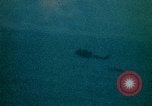 Image of helicopters thrown overboard during fall of Saigon South China Sea, 1975, second 32 stock footage video 65675069511