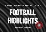 Image of Notre Dame upsets Oklahoma in 7-0 football victory Norman Oklahoma USA, 1957, second 3 stock footage video 65675069560