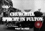 Immagine di Winston Churchill visite Westminster College Fulton Missouri USA, 1946, secondo 9 filmato di repertorio 65675069604