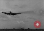 Image of US Navy TBF avenger catapulted from aircraft carrier Ulithi Atoll Caroline Islands, 1944, second 16 stock footage video 65675069716