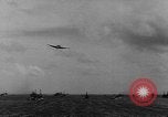 Image of US Navy TBF avenger catapulted from aircraft carrier Ulithi Atoll Caroline Islands, 1944, second 26 stock footage video 65675069716