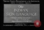 Image Indian sign language United States USA, 1931, de la seconde 8 séquences d'archives historiques vidéo 65675069787