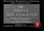 Image Indian sign language United States USA, 1931, de la seconde 17 séquences d'archives historiques vidéo 65675069787