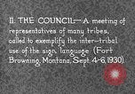 Image Native American Indian Conference sur la langue des signes Montana United States USA, 1931, de la seconde 5 séquences d'archives historiques vidéo 65675069788