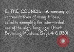 Image Native American Indian Conference sur la langue des signes Montana United States USA, 1931, de la seconde 9 séquences d'archives historiques vidéo 65675069788