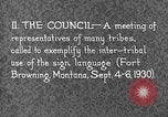 Image Native American Indian Conference sur la langue des signes Montana United States USA, 1931, de la seconde 12 séquences d'archives historiques vidéo 65675069788