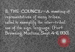Image Native American Indian Conference sur la langue des signes Montana United States USA, 1931, de la seconde 13 séquences d'archives historiques vidéo 65675069788