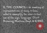Image Native American Indian Conference sur la langue des signes Montana United States USA, 1931, de la seconde 14 séquences d'archives historiques vidéo 65675069788