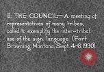 Image Native American Indian Conference sur la langue des signes Montana United States USA, 1931, de la seconde 15 séquences d'archives historiques vidéo 65675069788