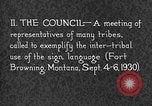 Image Native American Indian Conference sur la langue des signes Montana United States USA, 1931, de la seconde 16 séquences d'archives historiques vidéo 65675069788
