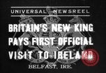 Image le roi George VI Belfast Irlande du Nord, 1937, de la seconde 1 séquences d'archives historiques vidéo 65675069863