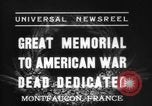 Standbild American Memorial Montfaucon Frankreich, 1937, aus Sekunde 4 historischem Filmmaterial Videoclip 65675069864