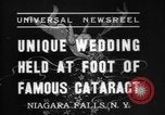 Standbild Hochzeit Niagara Falls New York USA, 1937, aus Sekunde 4 historischem Filmmaterial Videoclip 65675069865