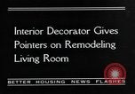 Image of remodeled living room United States USA, 1935, second 1 stock footage video 65675070080