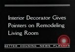 Image of remodeled living room United States USA, 1935, second 6 stock footage video 65675070080