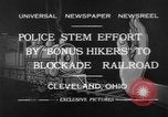 Standbild Mitglieder der Bonus Armee Cleveland Ohio USA, 1932, aus Sekunde 10 historischem Filmmaterial Videoclip 65675070131