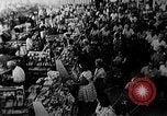 Image of bare shelves at supermarket United States USA, 1962, second 13 stock footage video 65675070172