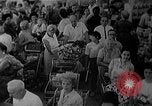 Image of bare shelves at supermarket United States USA, 1962, second 26 stock footage video 65675070172