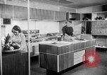 Image of modern kitchen New York City USA, 1954, second 38 stock footage video 65675070193