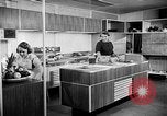Image of modern kitchen New York City USA, 1954, second 39 stock footage video 65675070193