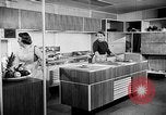 Image of modern kitchen New York City USA, 1954, second 40 stock footage video 65675070193