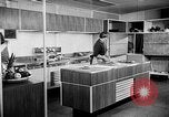 Image of modern kitchen New York City USA, 1954, second 41 stock footage video 65675070193