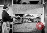 Image of modern kitchen New York City USA, 1954, second 47 stock footage video 65675070193