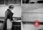 Image of modern kitchen New York City USA, 1954, second 51 stock footage video 65675070193