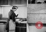 Image of modern kitchen New York City USA, 1954, second 52 stock footage video 65675070193
